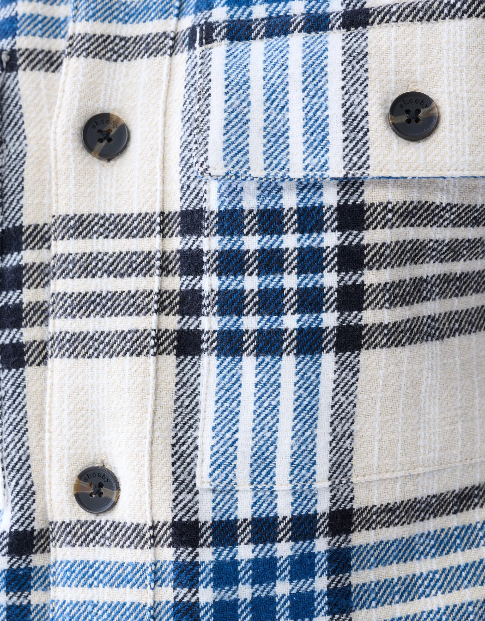 Ruiten Overshirt Blauw