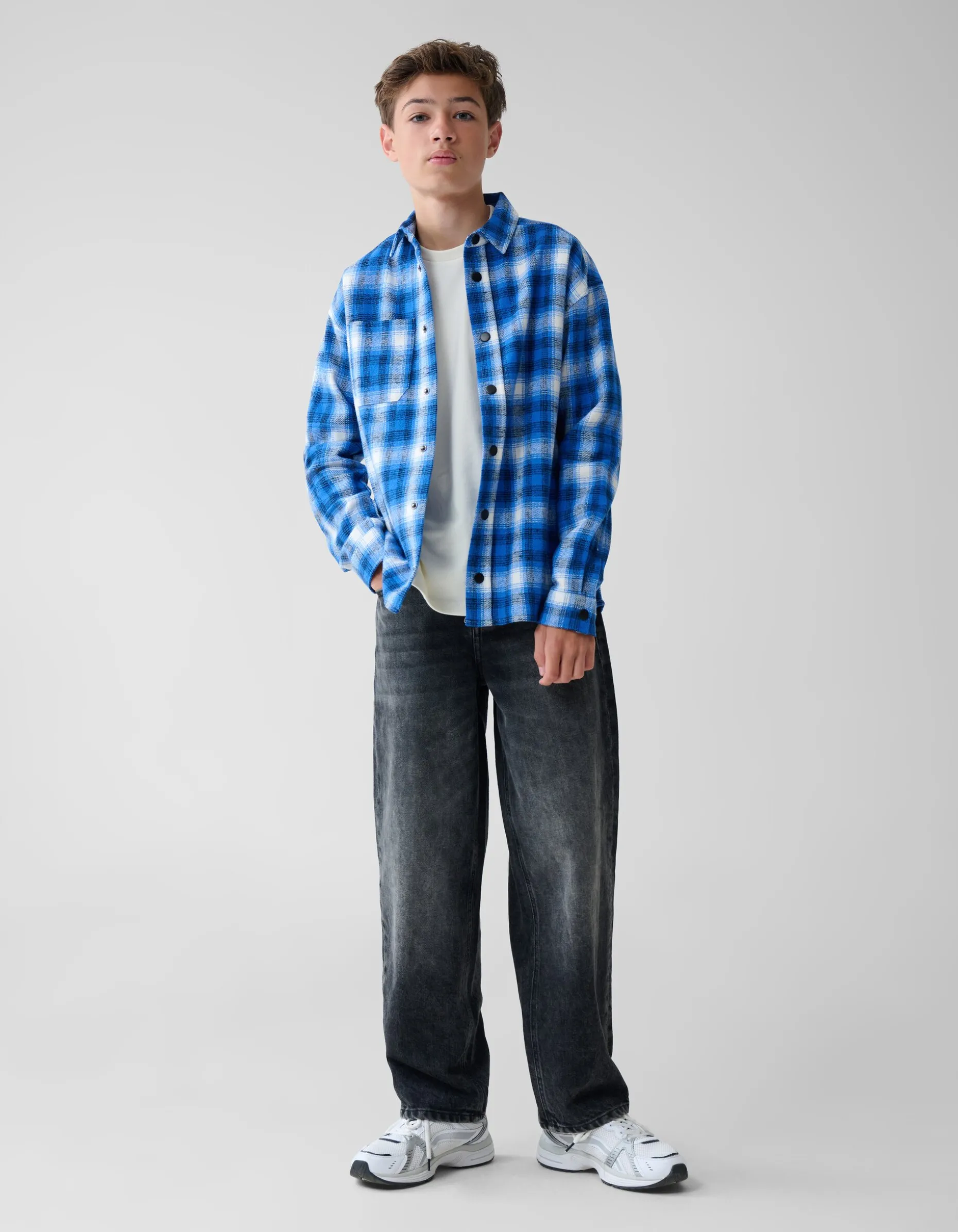 Ruiten Overshirt Blauw