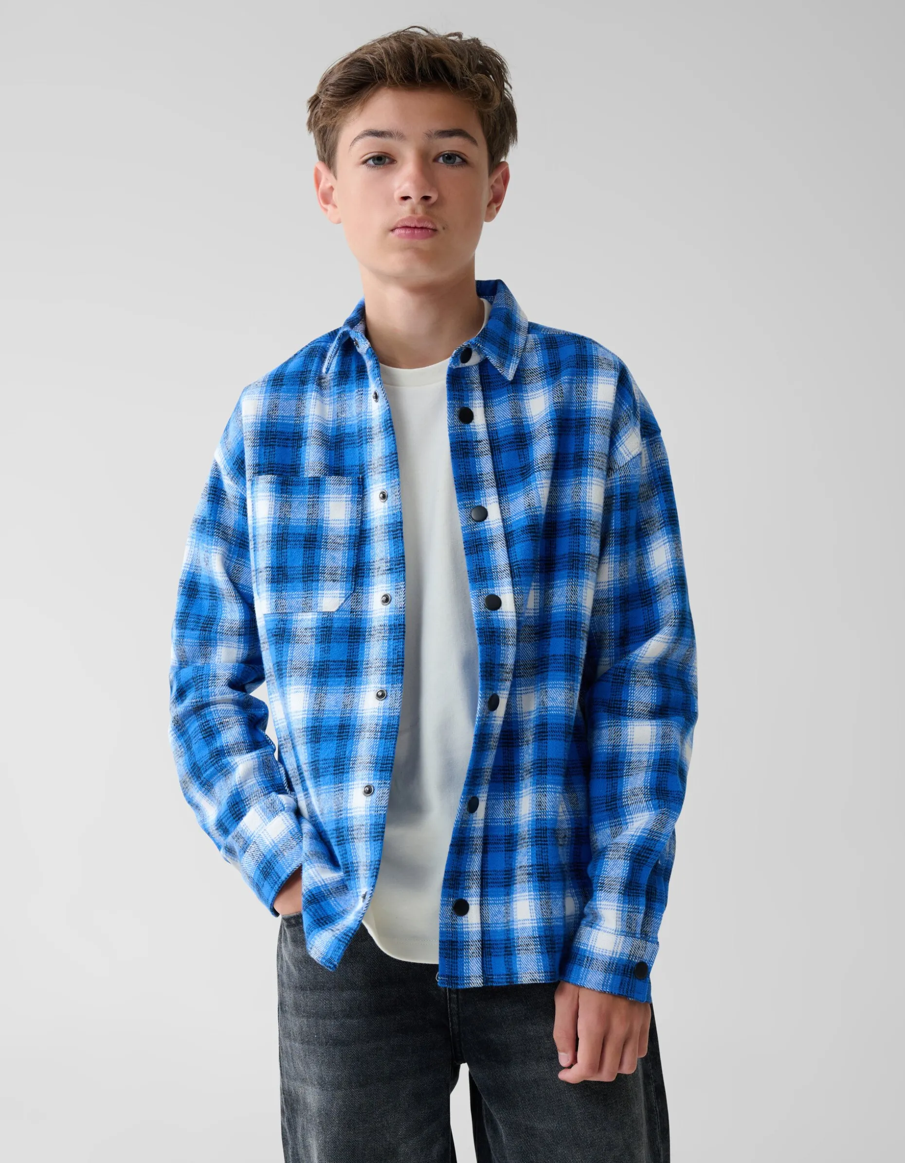 Ruiten Overshirt Blauw