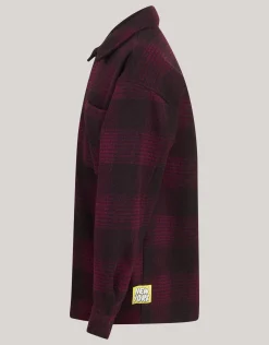 Ruiten Overshirt Donkerrood