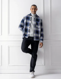 Ruiten Overshirt Gebroken Wit