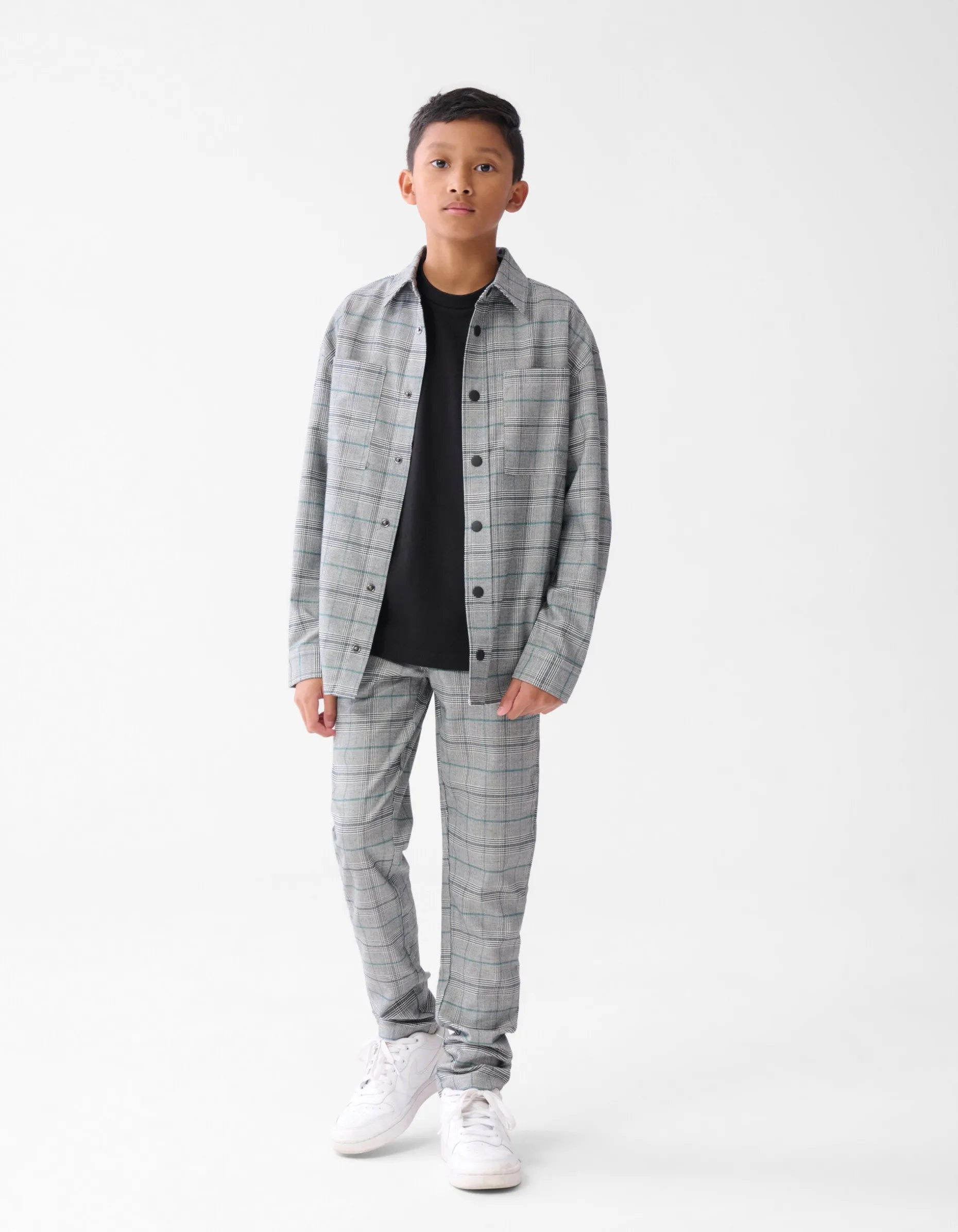 Ruiten Overshirt Grijs