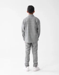 Ruiten Overshirt Grijs