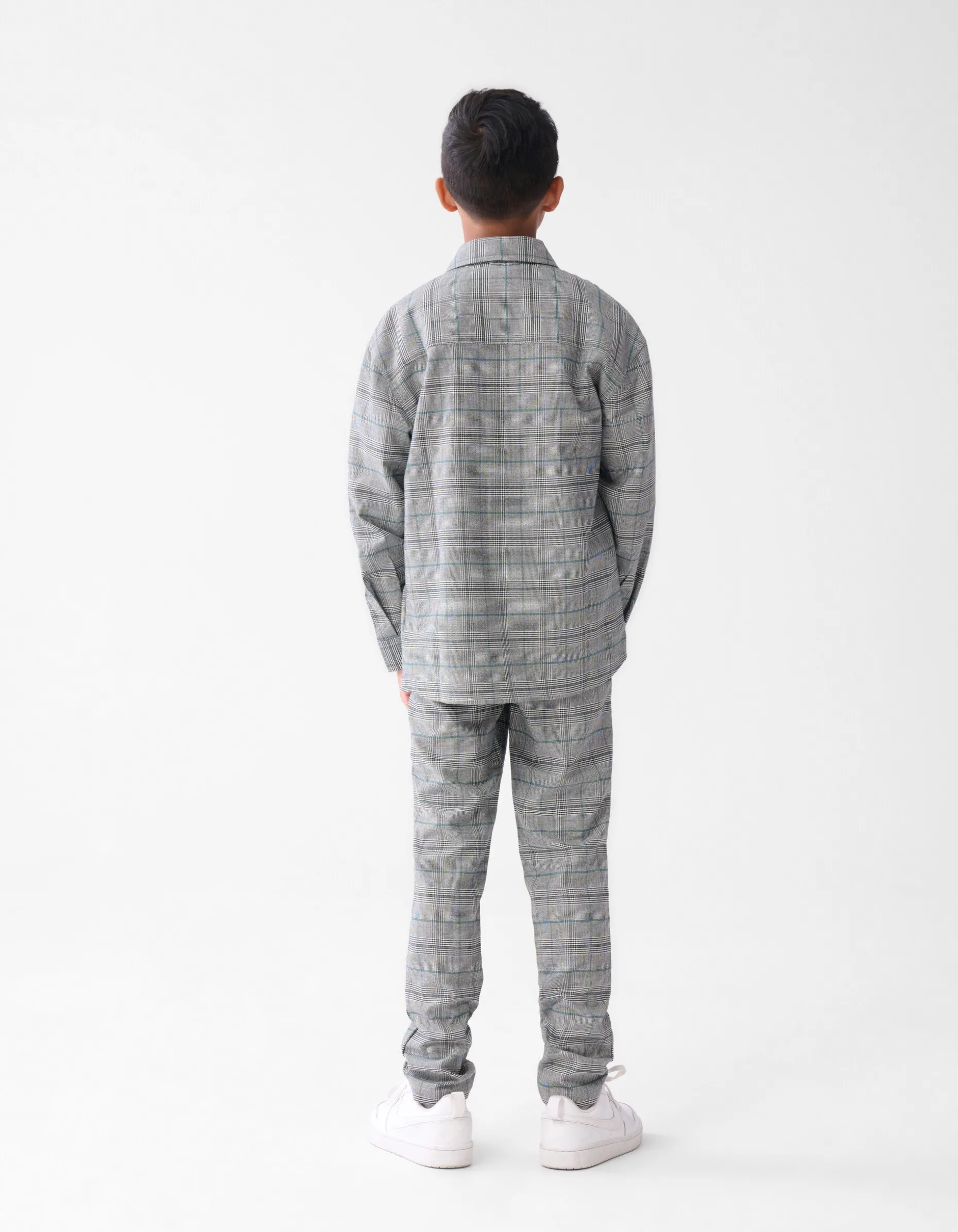 Ruiten Overshirt Grijs