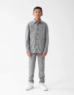 Ruiten Overshirt Grijs