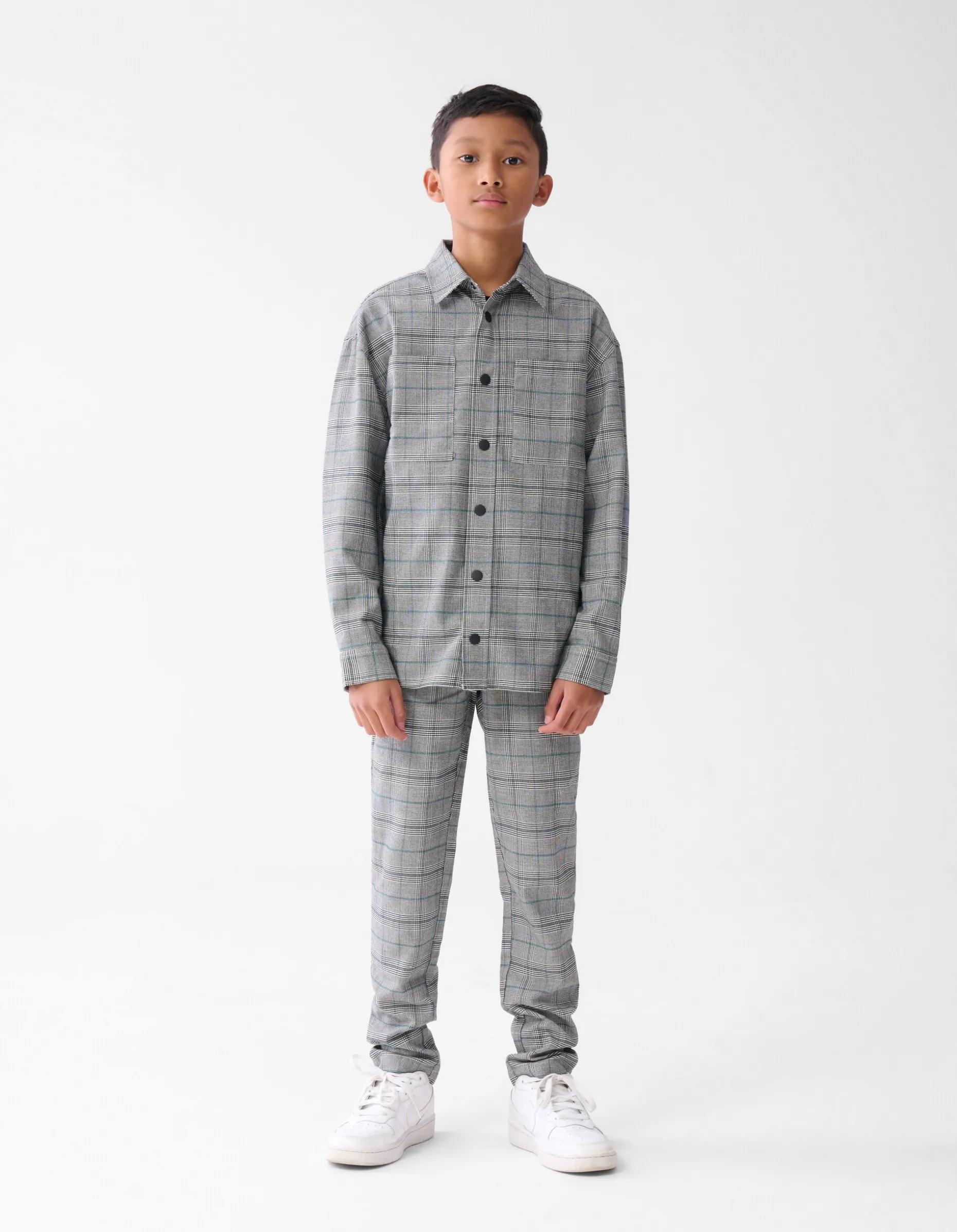 Ruiten Overshirt Grijs
