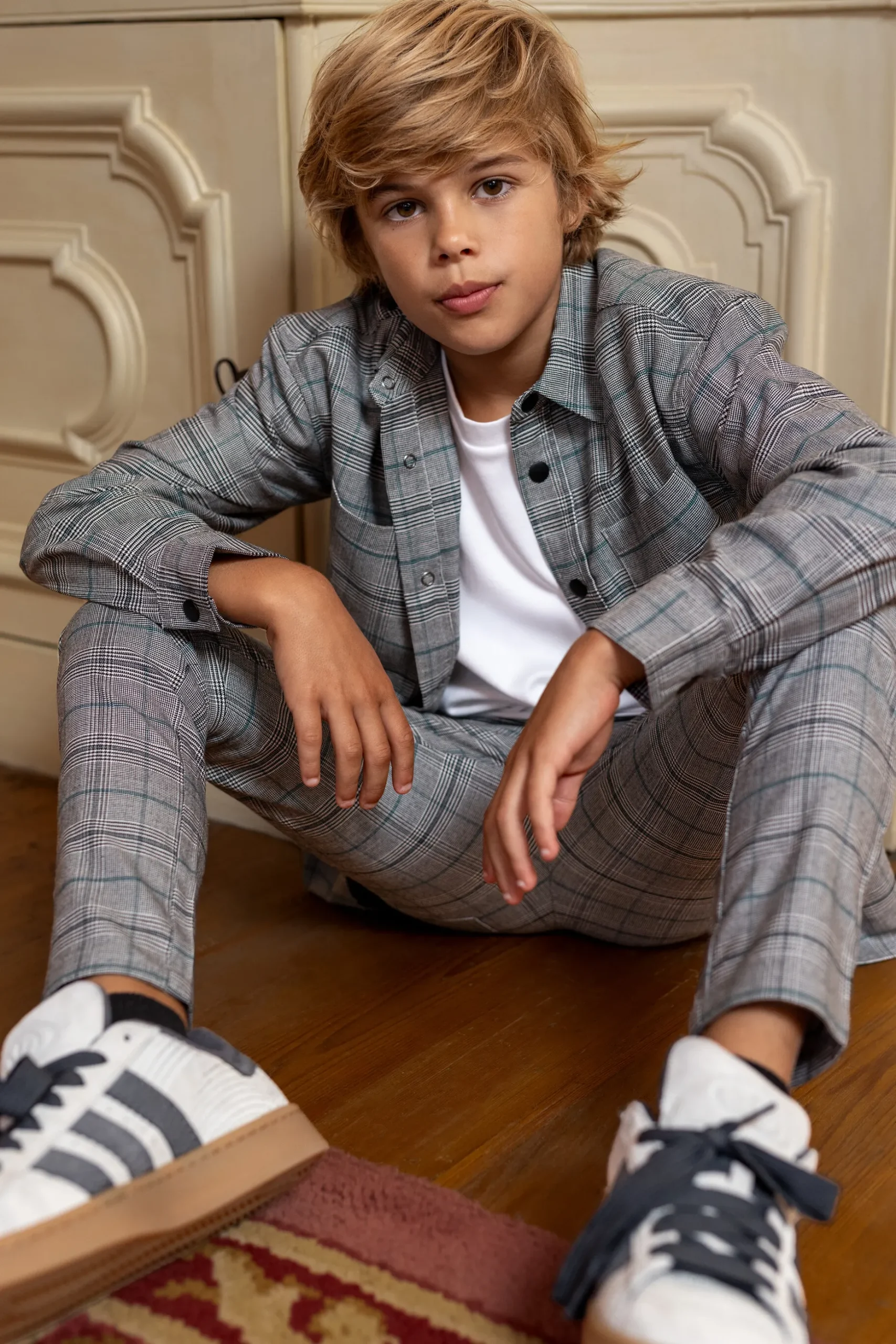 Ruiten Overshirt Grijs