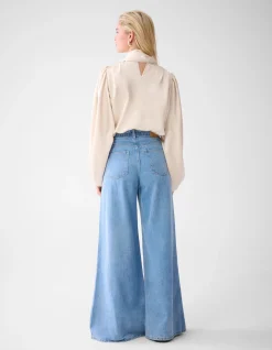 Satijnen Blouse Gebroken Wit By Lonneke