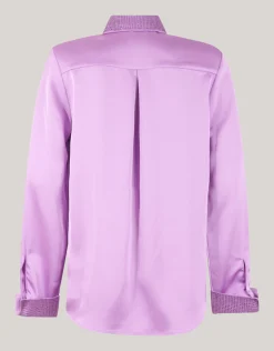 Satijnen Blouse Lichtpaars By Lizzy