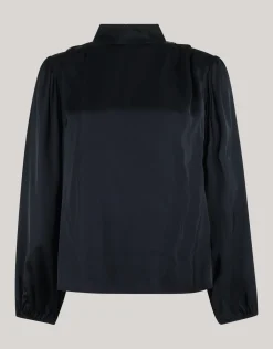 Satijnen Blouse Zwart