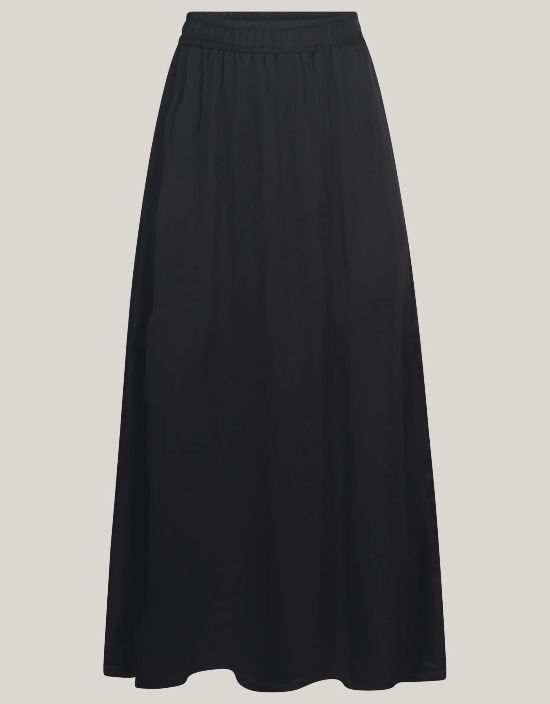 Satijnen Maxi Rok Zwart