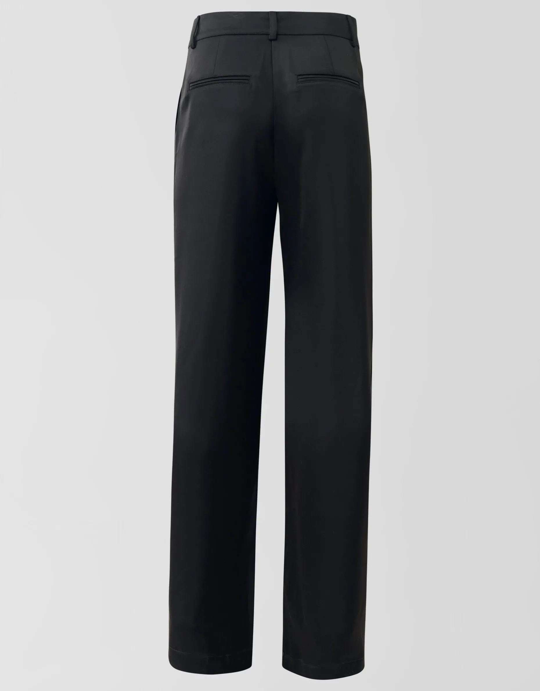 Satijnen Wide Leg Broek Zwart