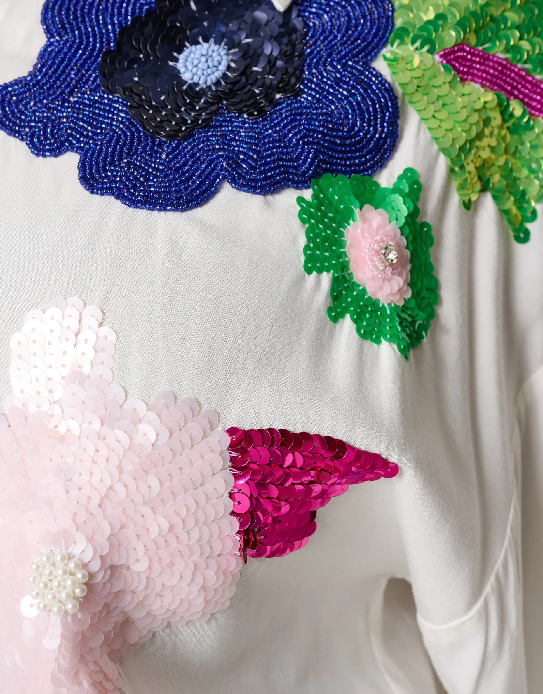 Sequin Blouse Wit