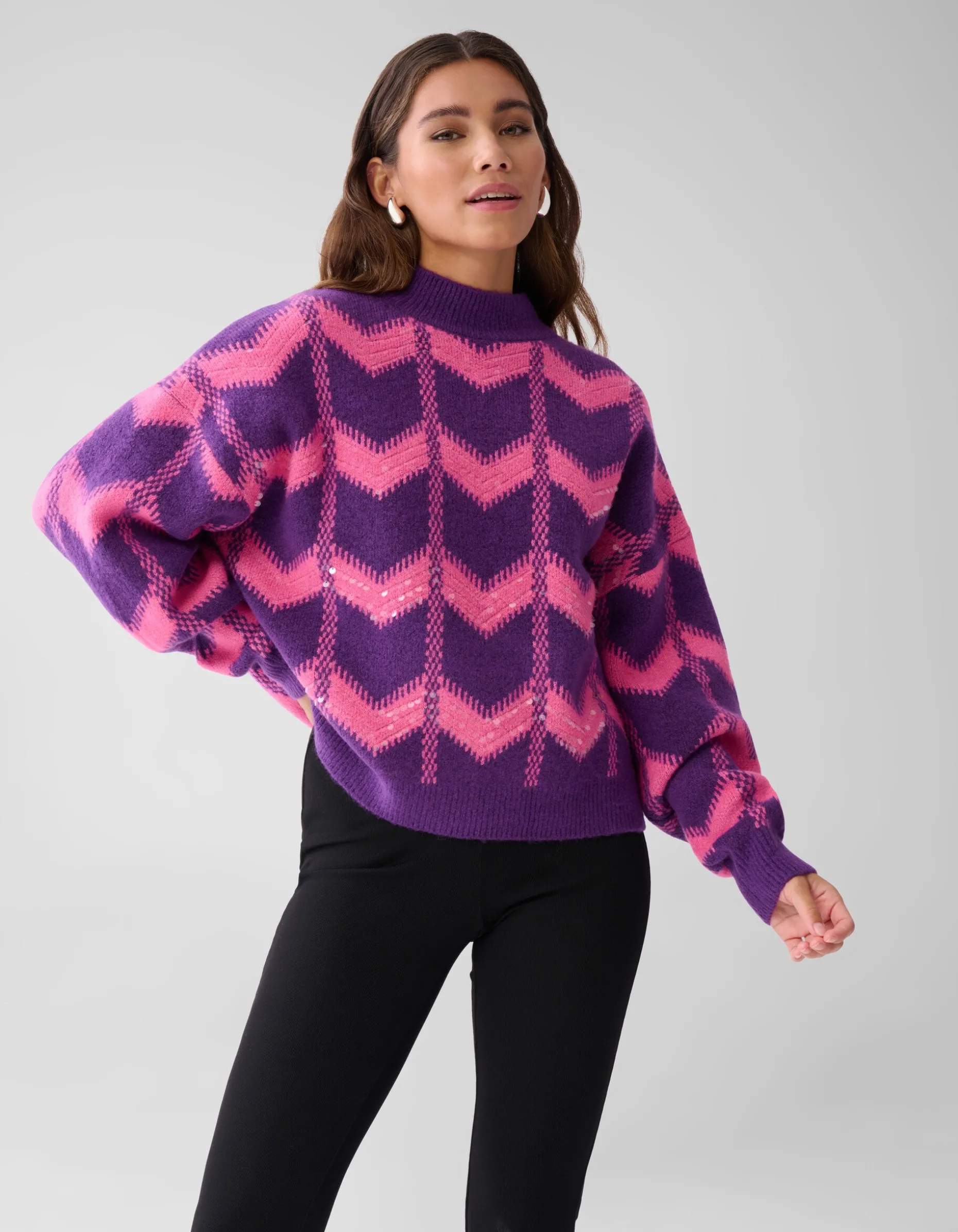 Sequin Dames Trui Paars By Furmey