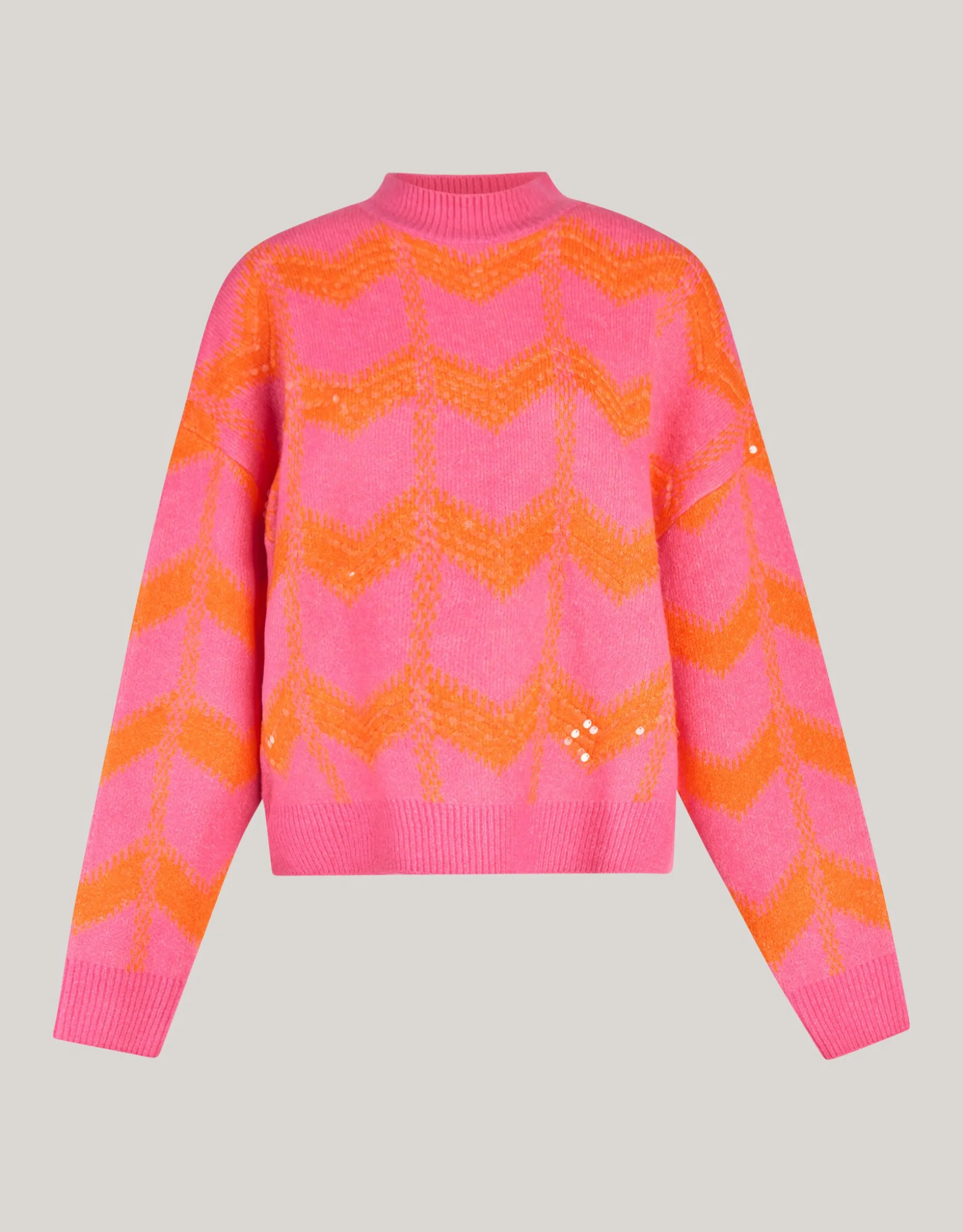 Sequin Dames Trui Roze By Furmey