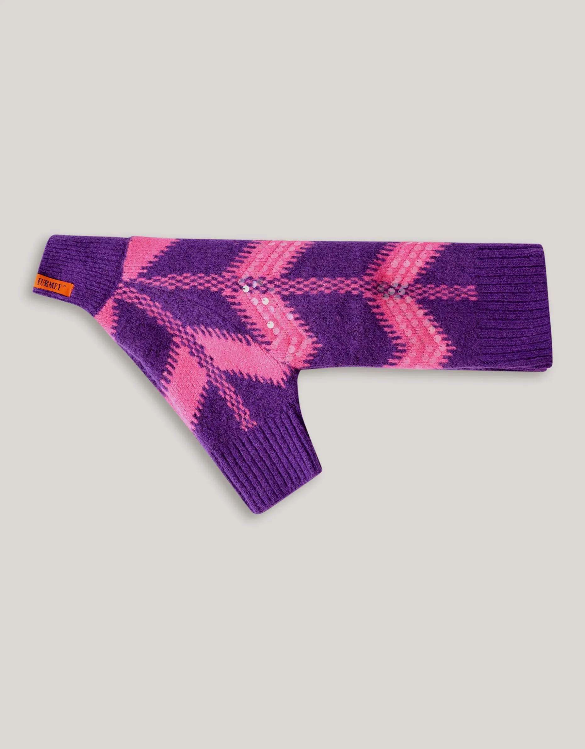 Sequin Honden Trui Paars By Furmey