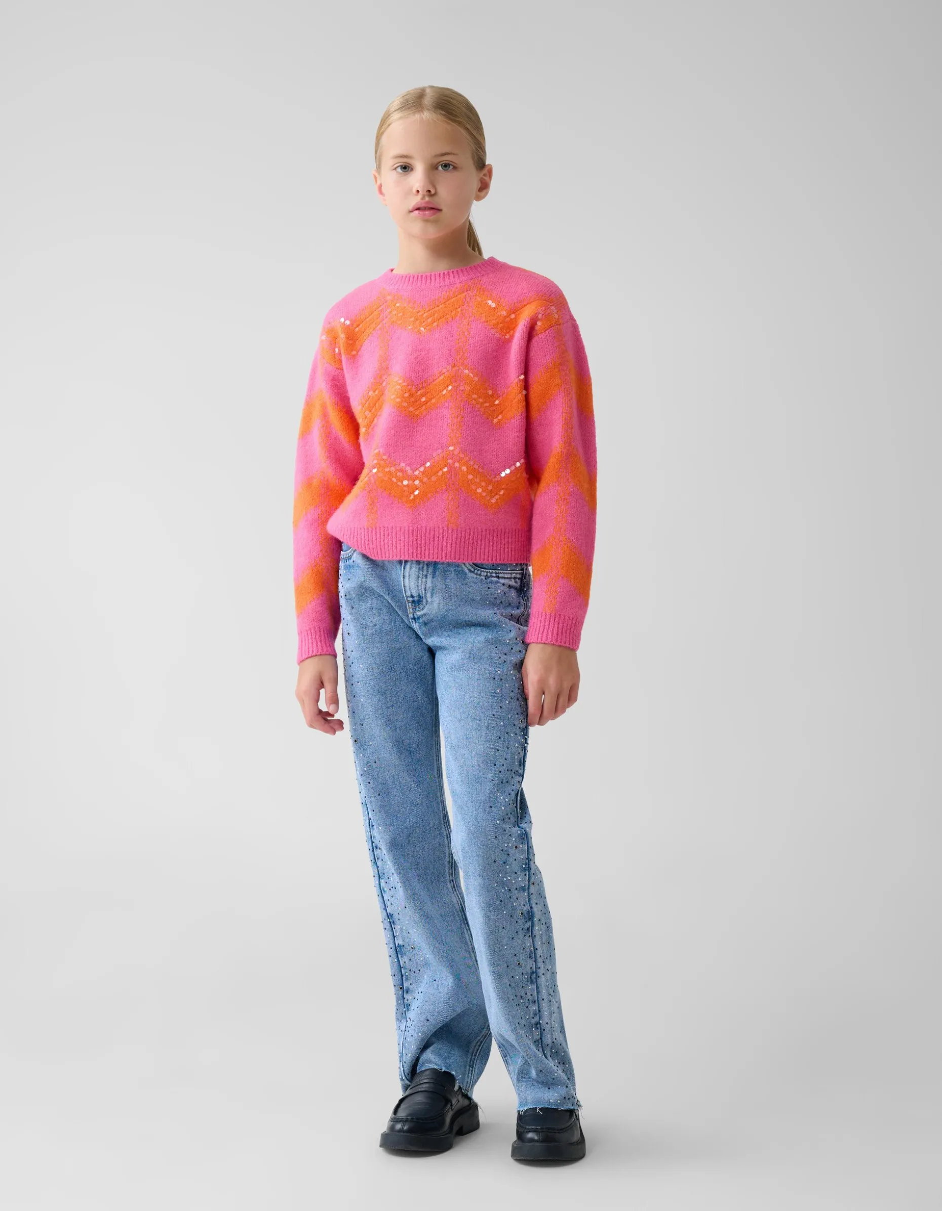 Sequin Meisjes Trui Roze By Furmey