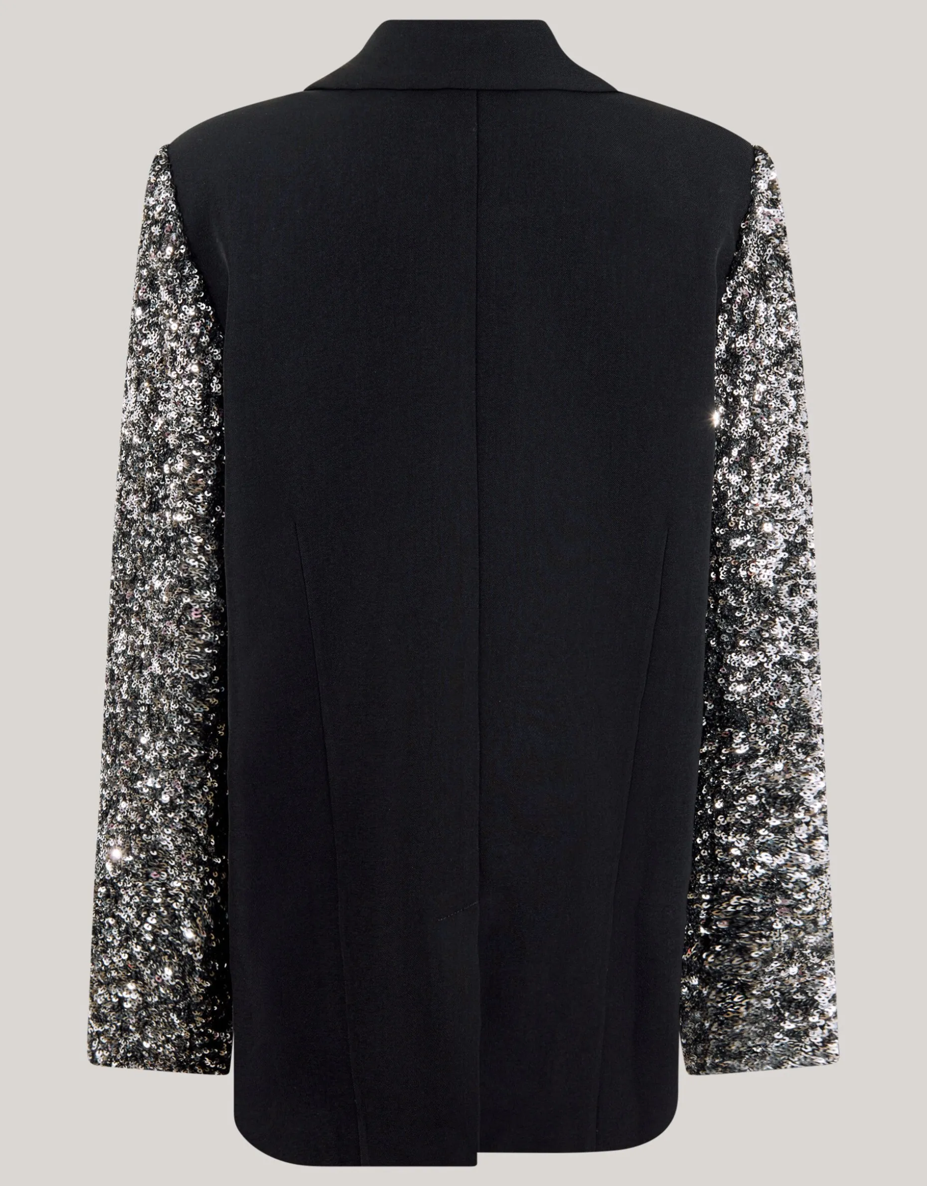 Sequin Mix Blazer Zwart