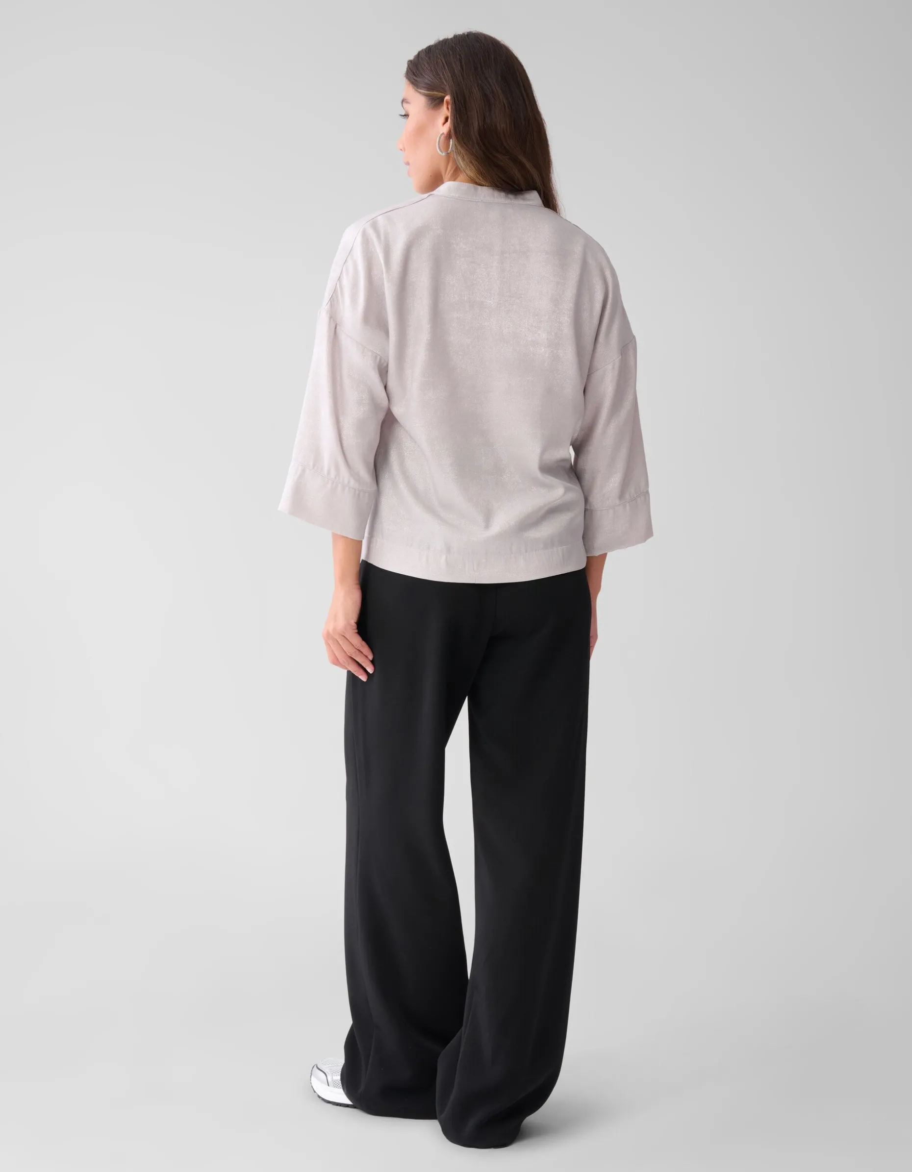 Shine Wide Blouse Zilver