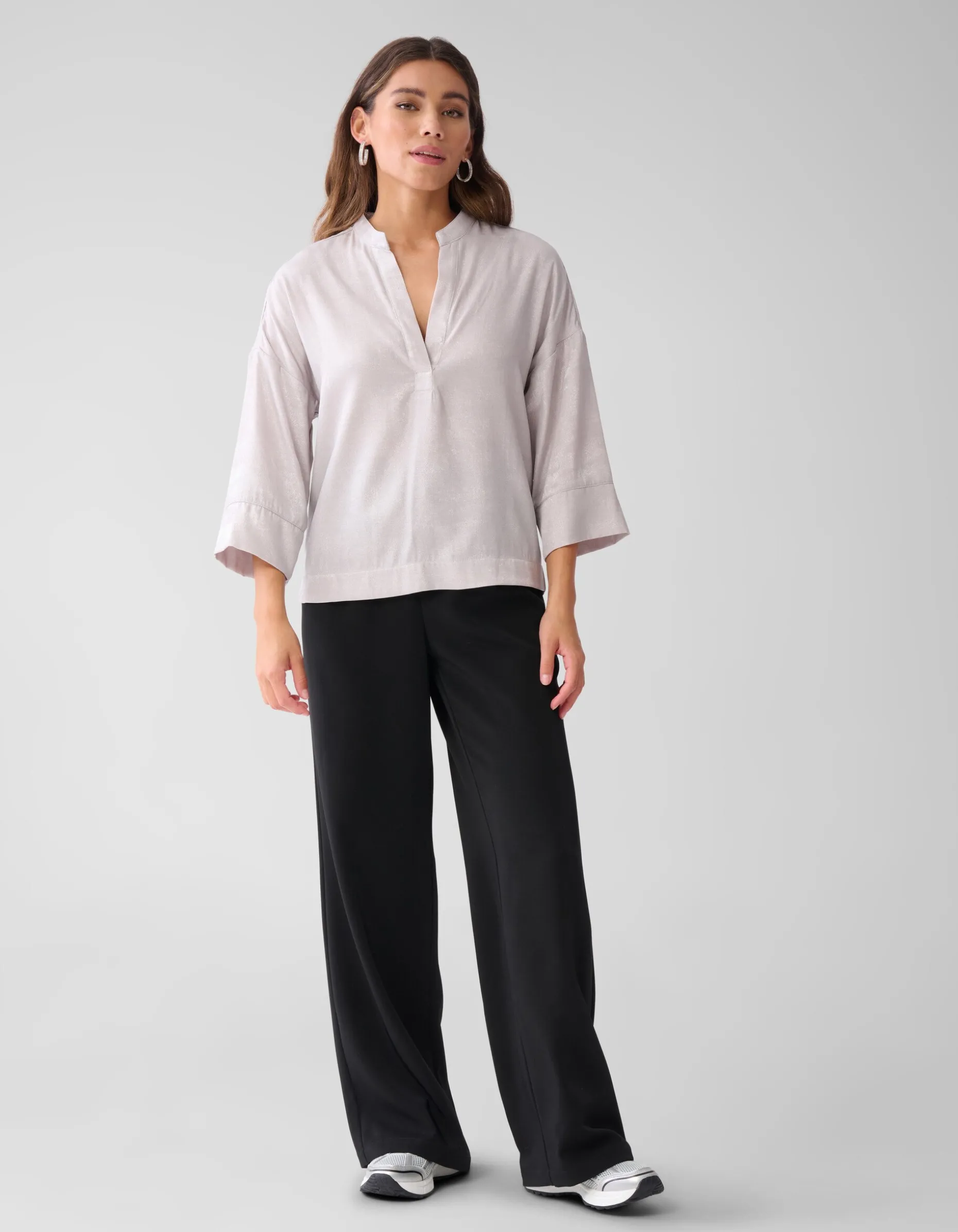 Shine Wide Blouse Zilver