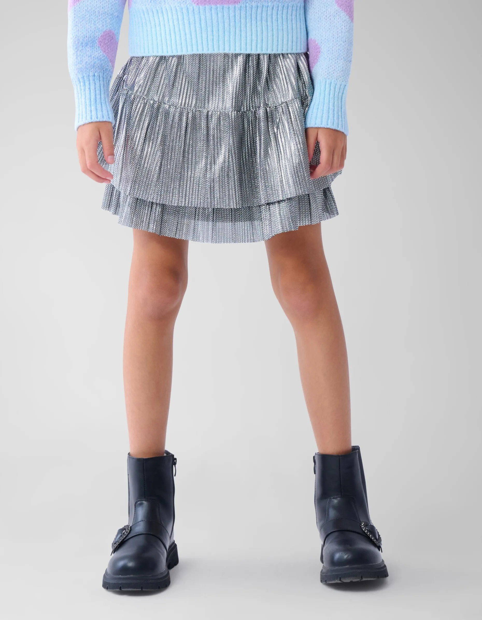 Shiny Mini Rok Zilver