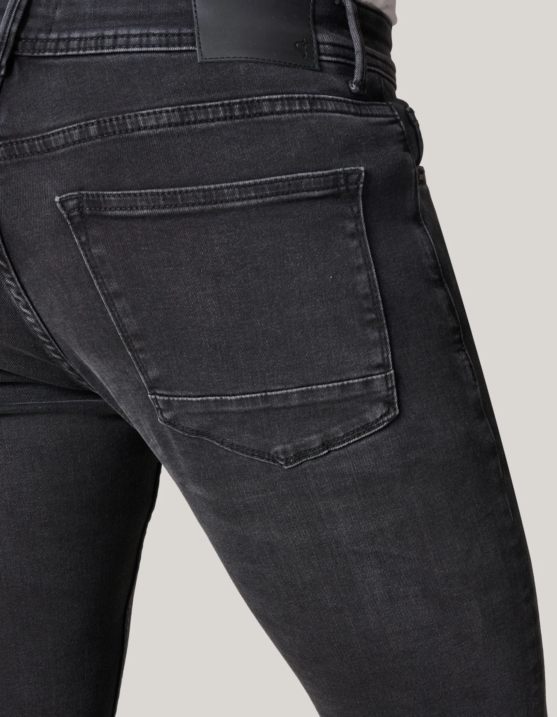 Skinny Fit Jeans Zwart Washed L30