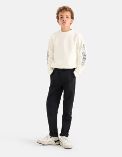 Slim Fit Broek Zwart