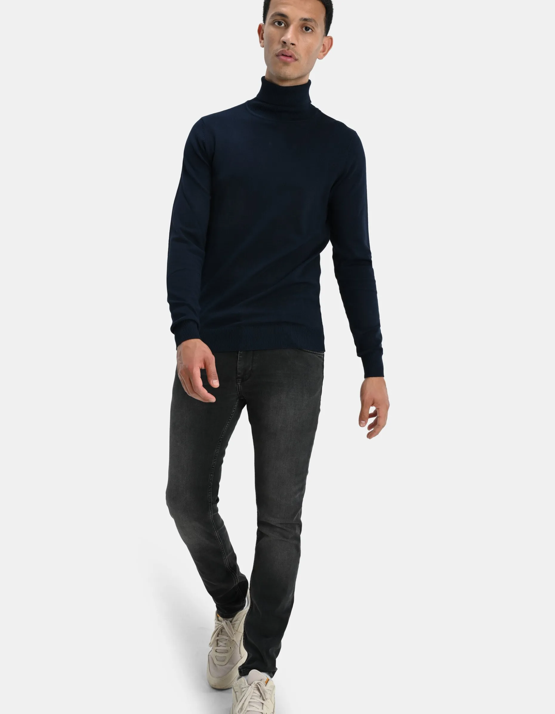 Slim Fit Jeans Zwart Washed L34