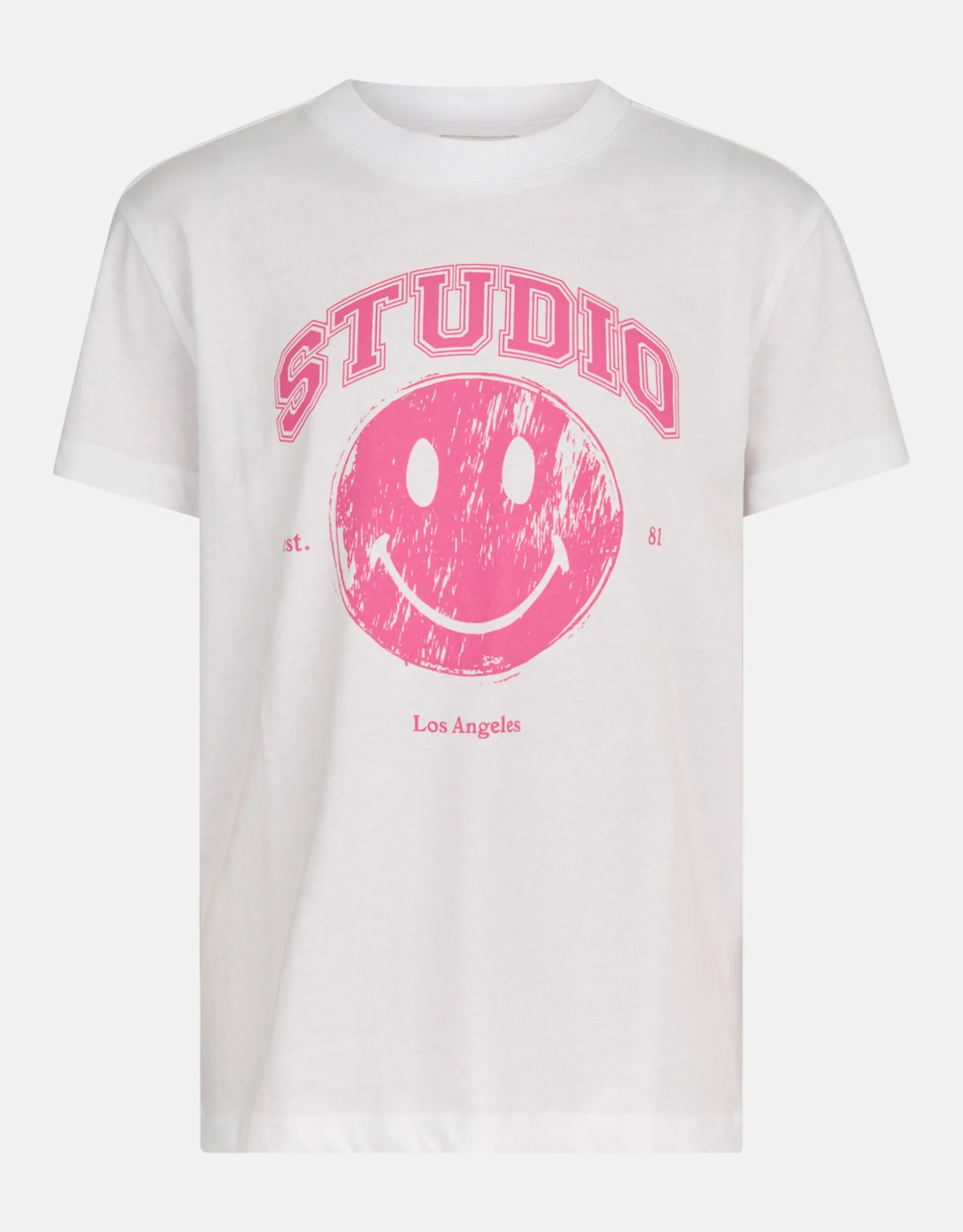 Smiley Artwork T-shirt Wit