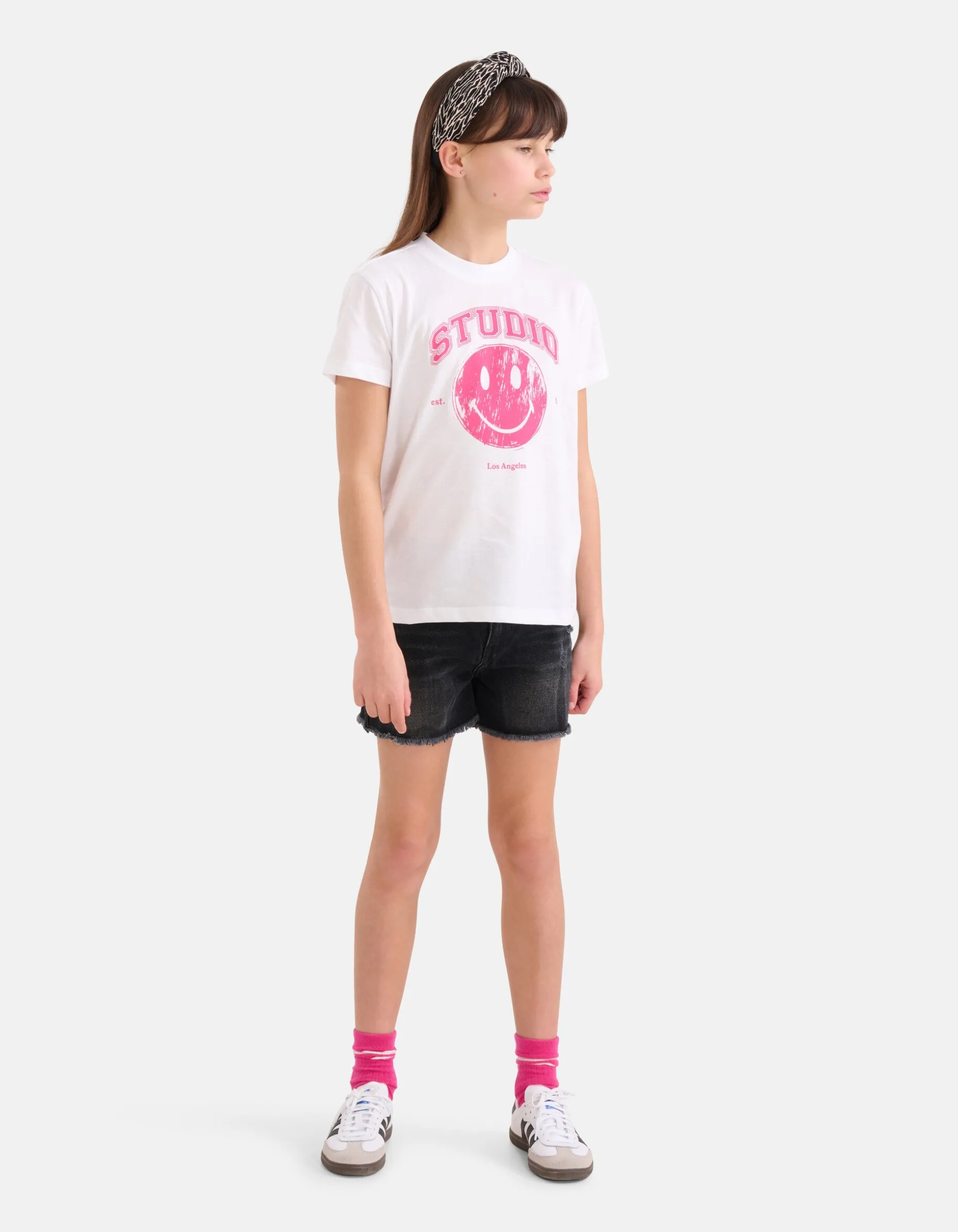 Smiley Artwork T-shirt Wit