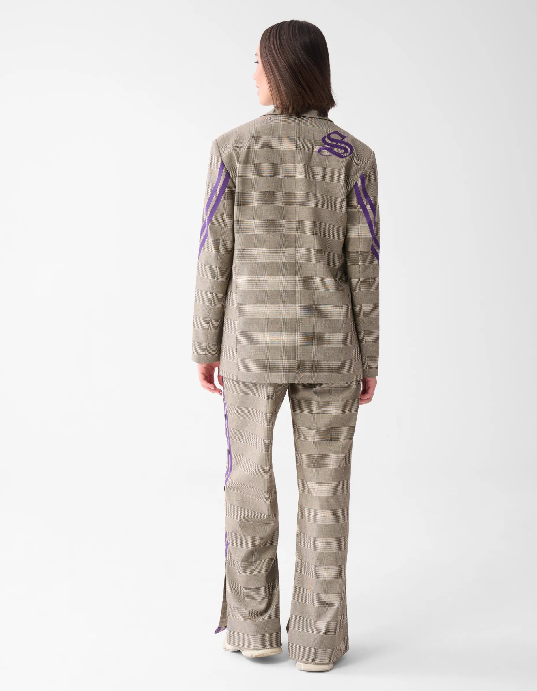 Sporty Ruiten Blazer Bruin
