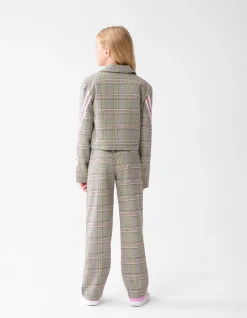 Sporty Ruiten Blazer Gebroken Wit