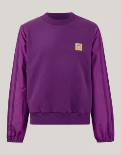 Sporty Stripe Sweater Paars