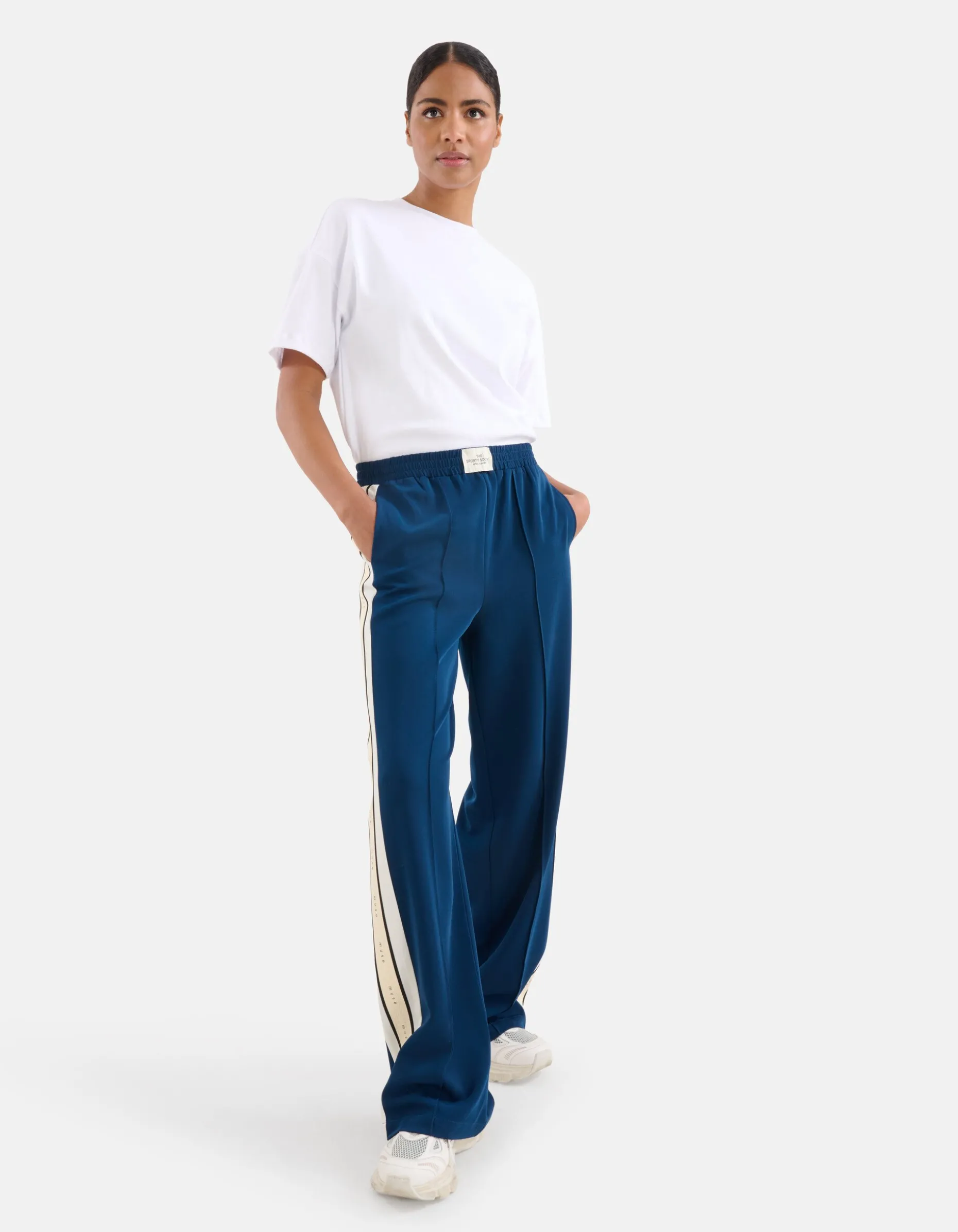Sporty Tape Broek Donkerblauw