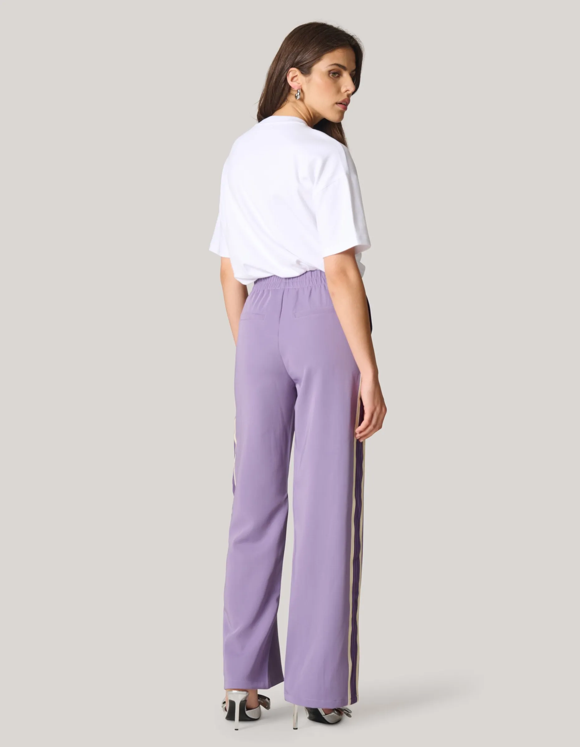 Sporty Tape Broek Paars