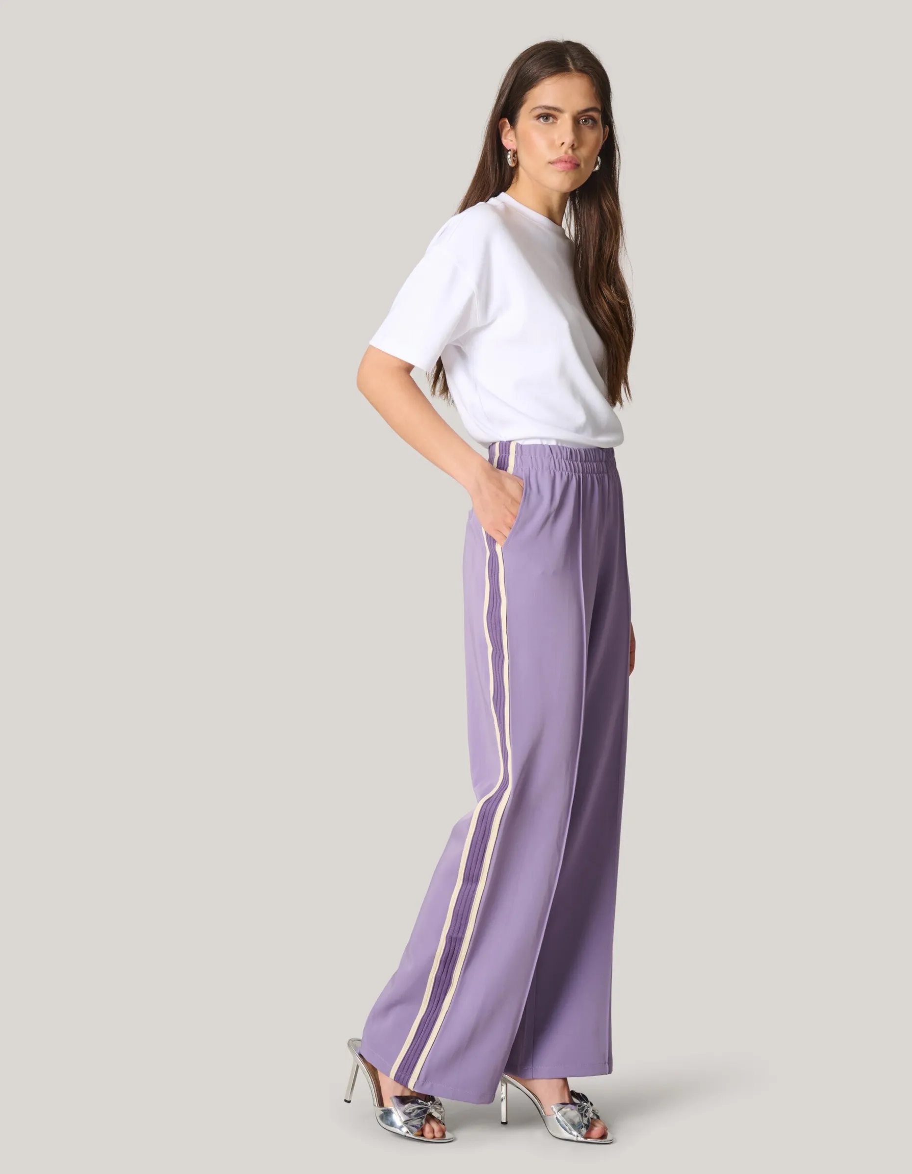 Sporty Tape Broek Paars