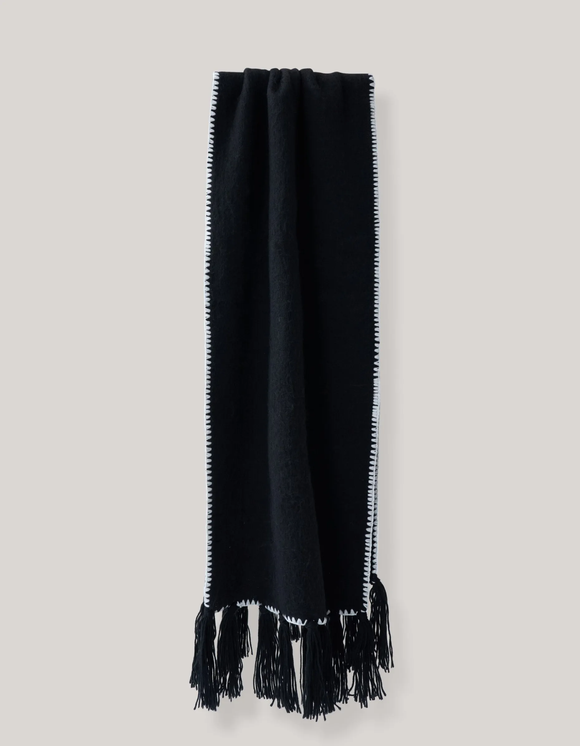 Stitched Sjaal Zwart