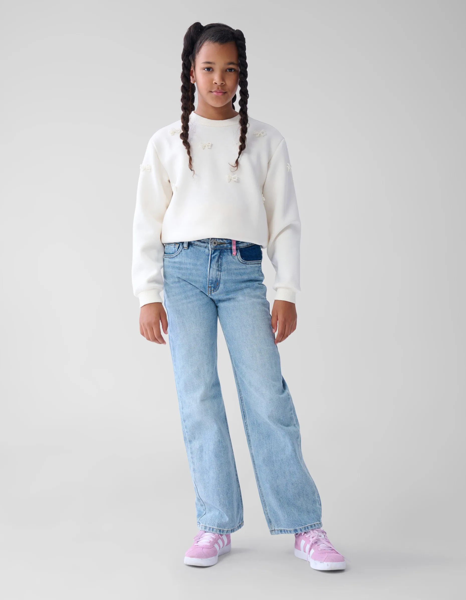 Straight Fit Jeans Bleached