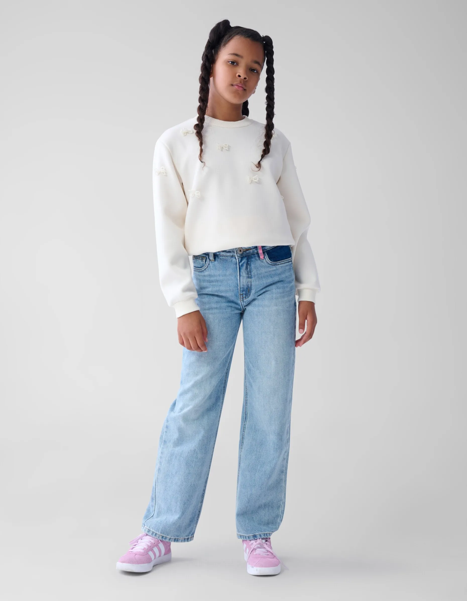 Straight Fit Jeans Bleached