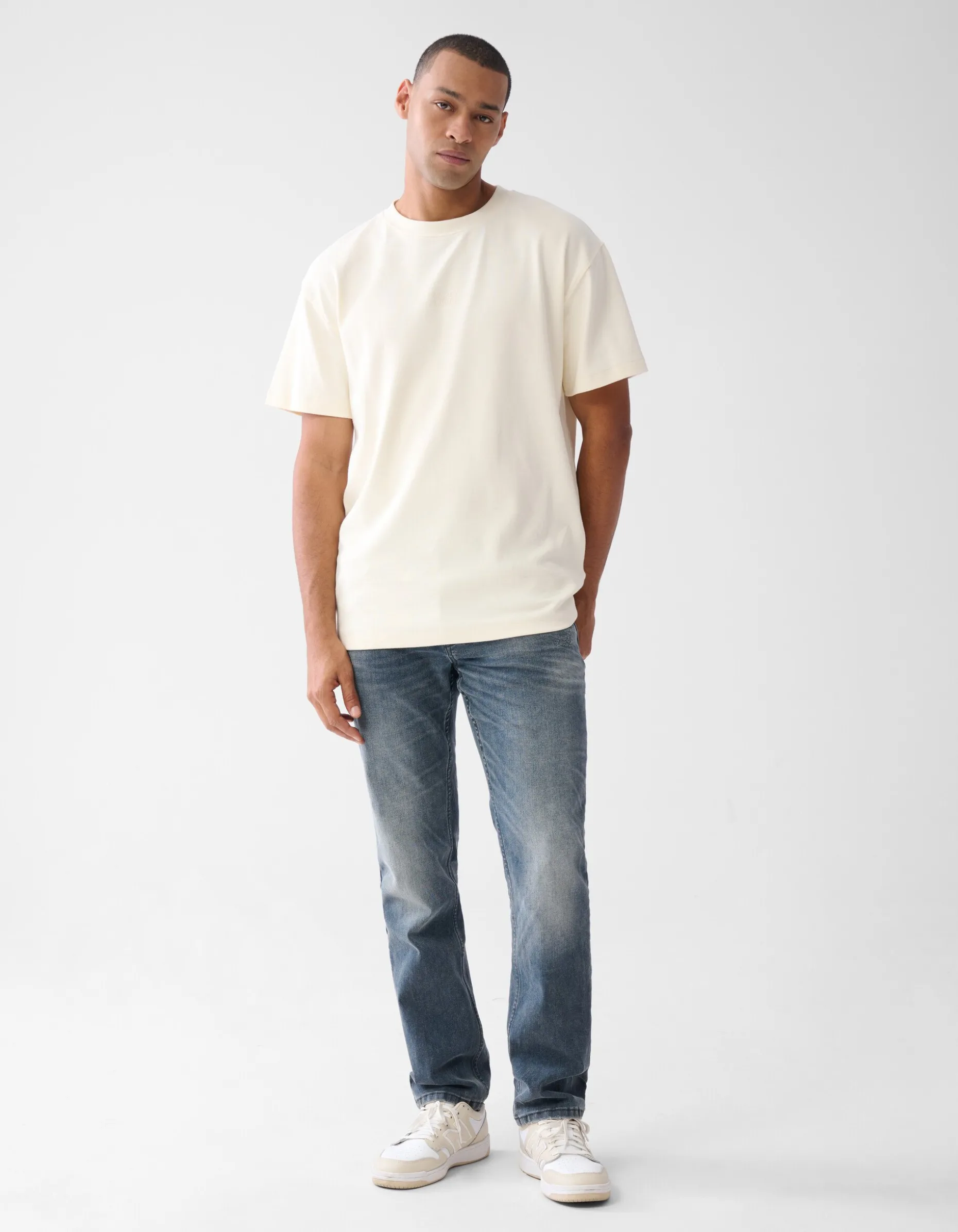 Straight Jeans Blauw/Grijs L32