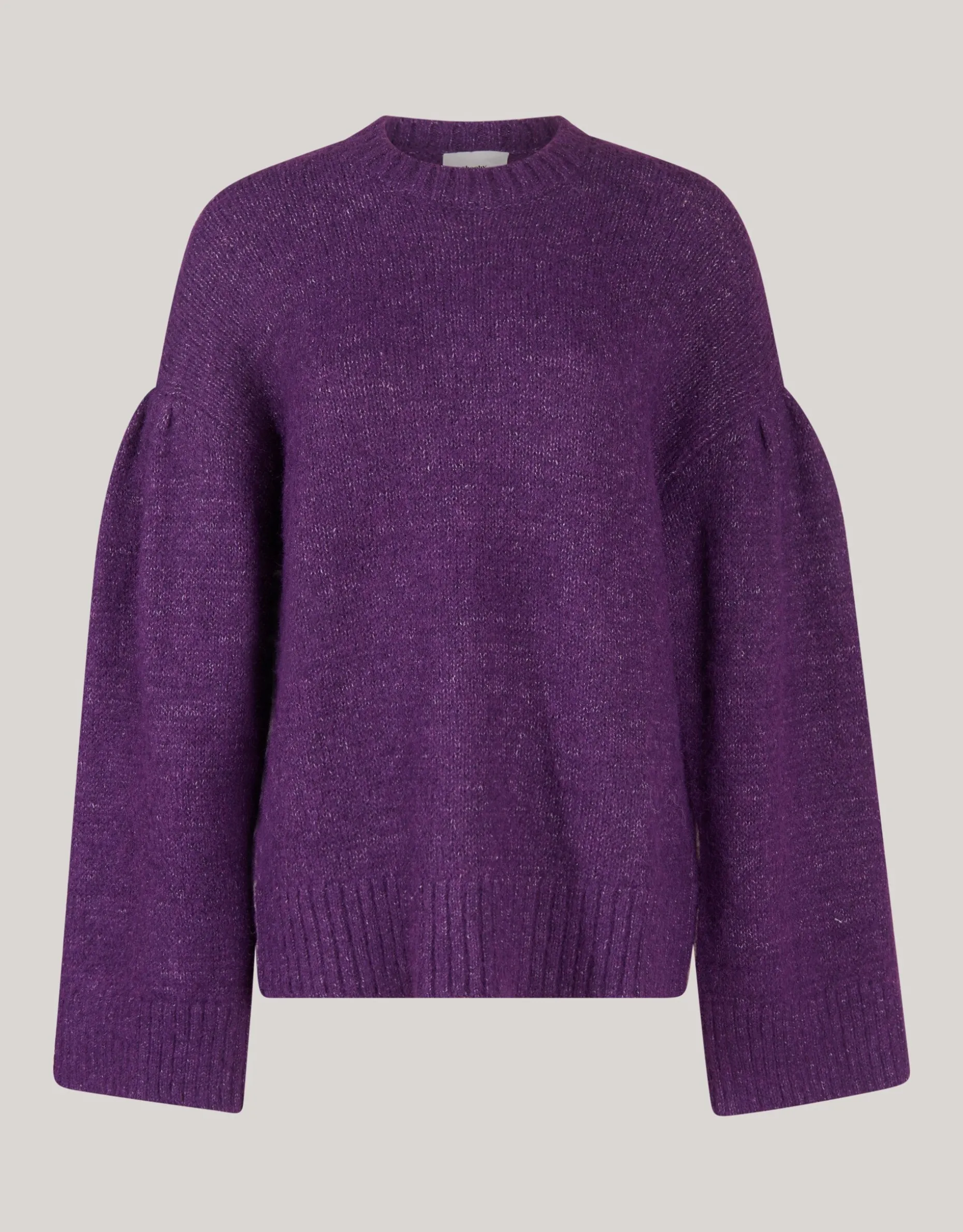 Straight Sleeve Trui Donkerpaars