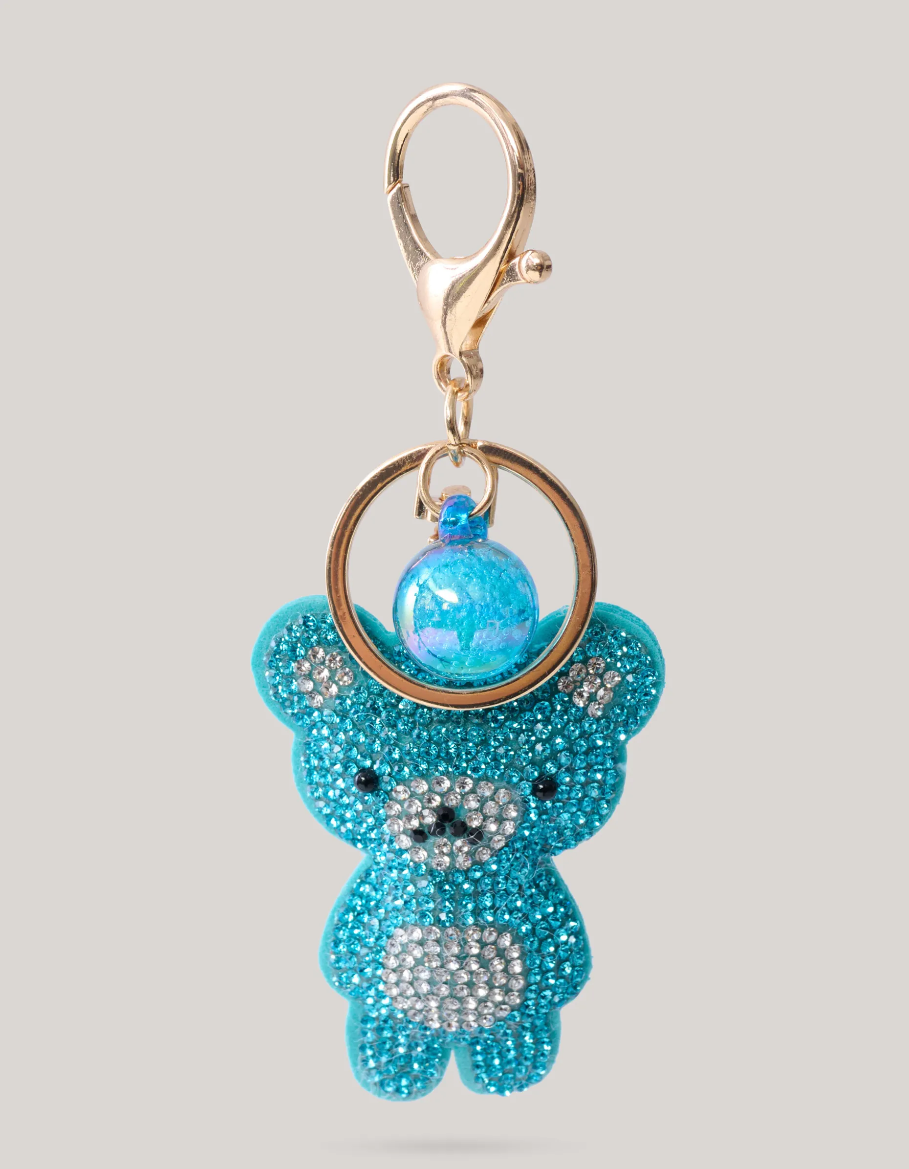 Strass Beer Sleutelhanger Blauw