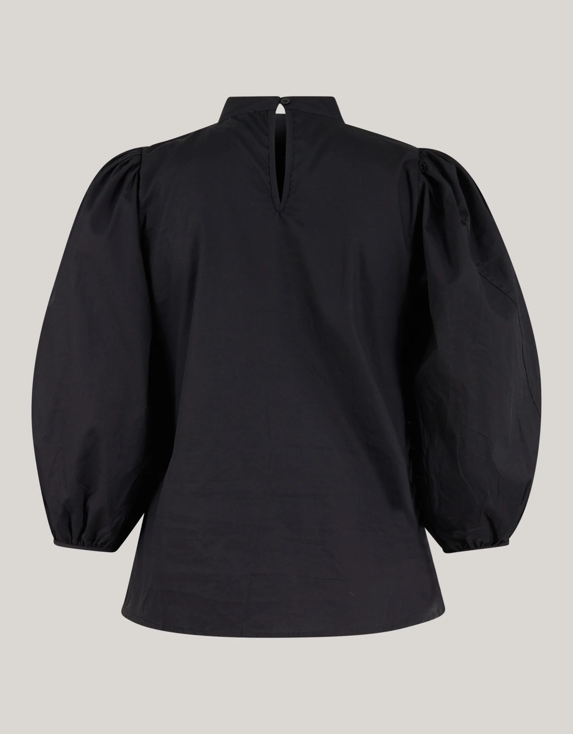 Strass Heart Poplin Blouse Zwart