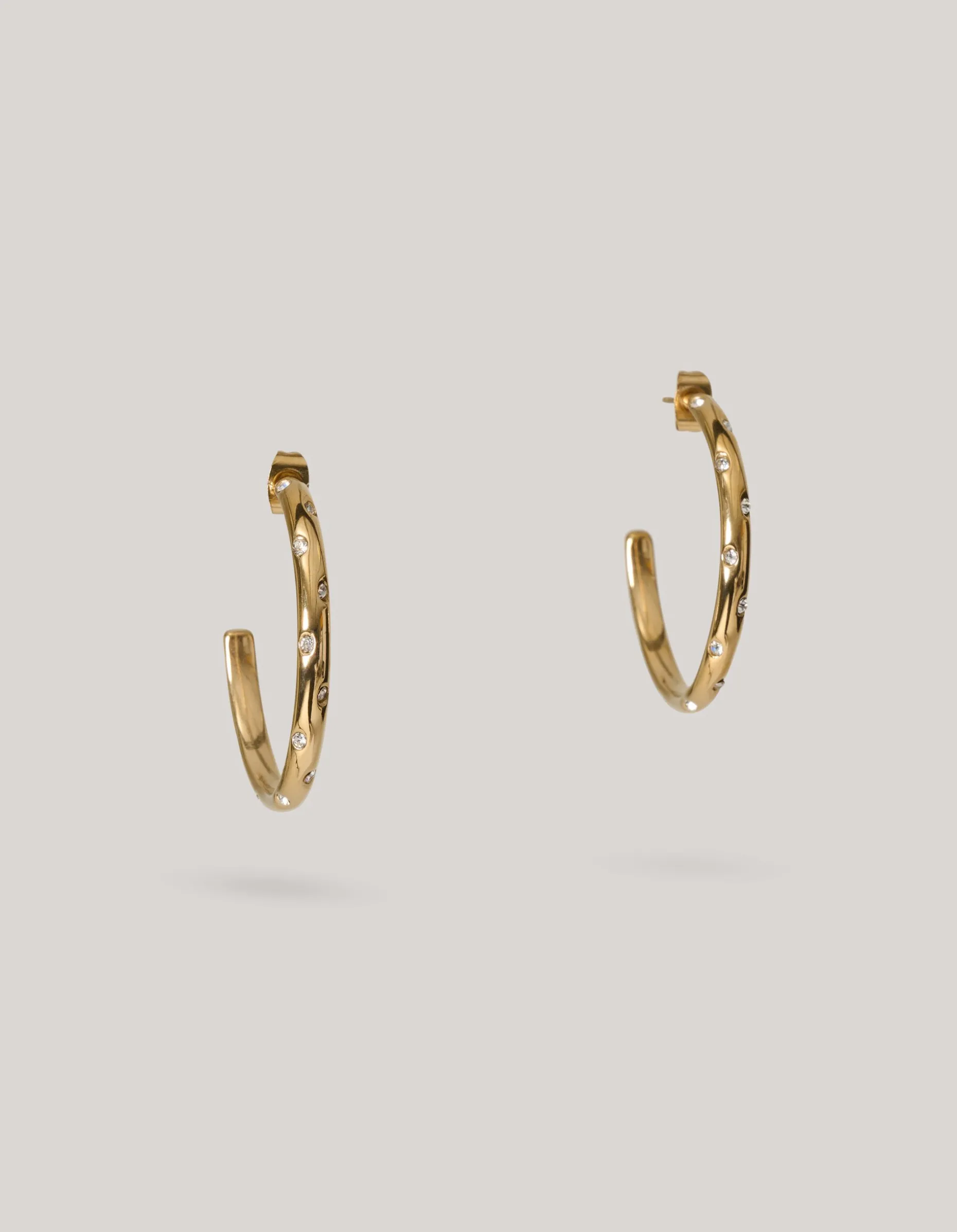 Strass Hoop Oorbellen Goud