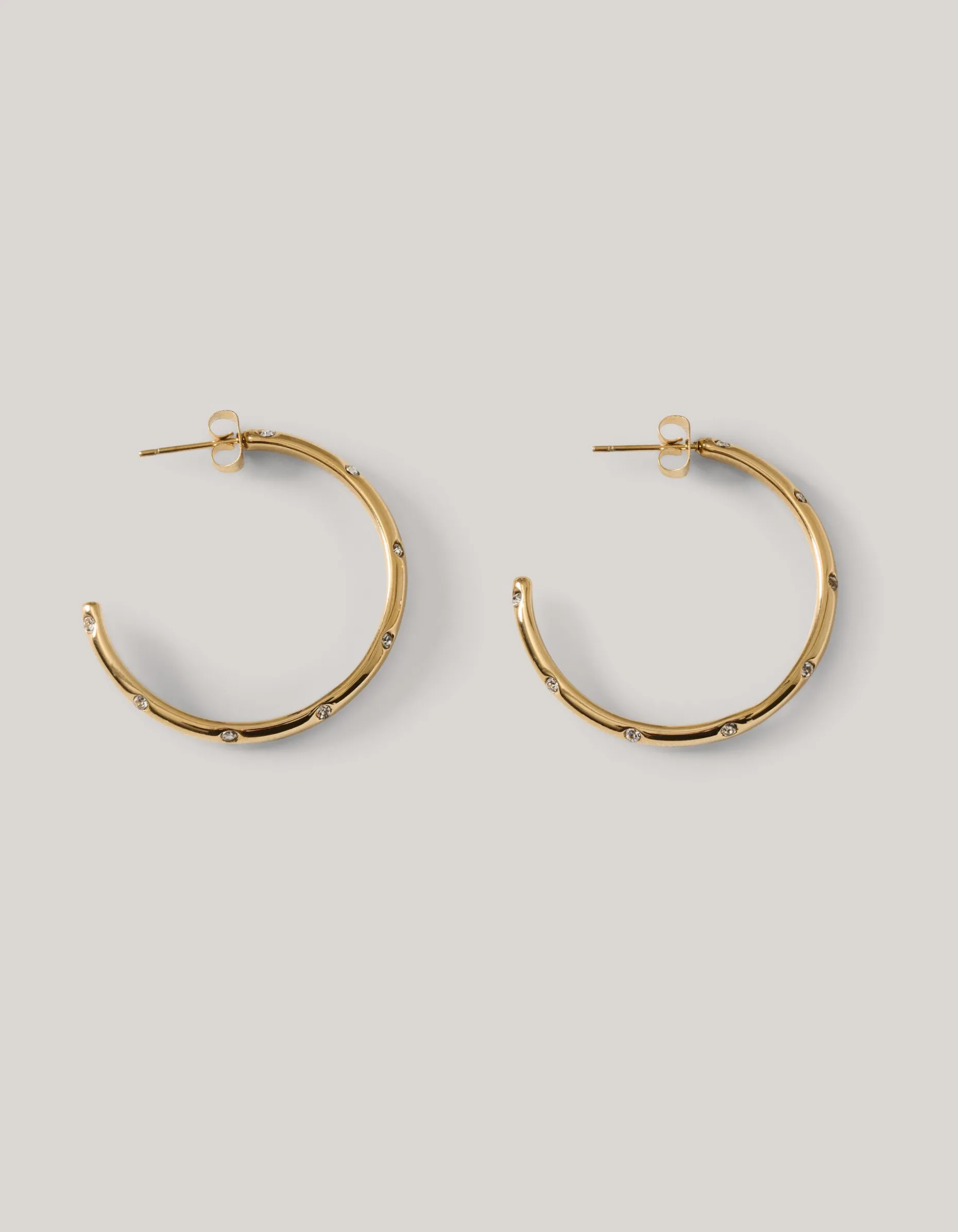 Strass Hoop Oorbellen Goud