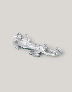 Strass Jaguar Broche Groen