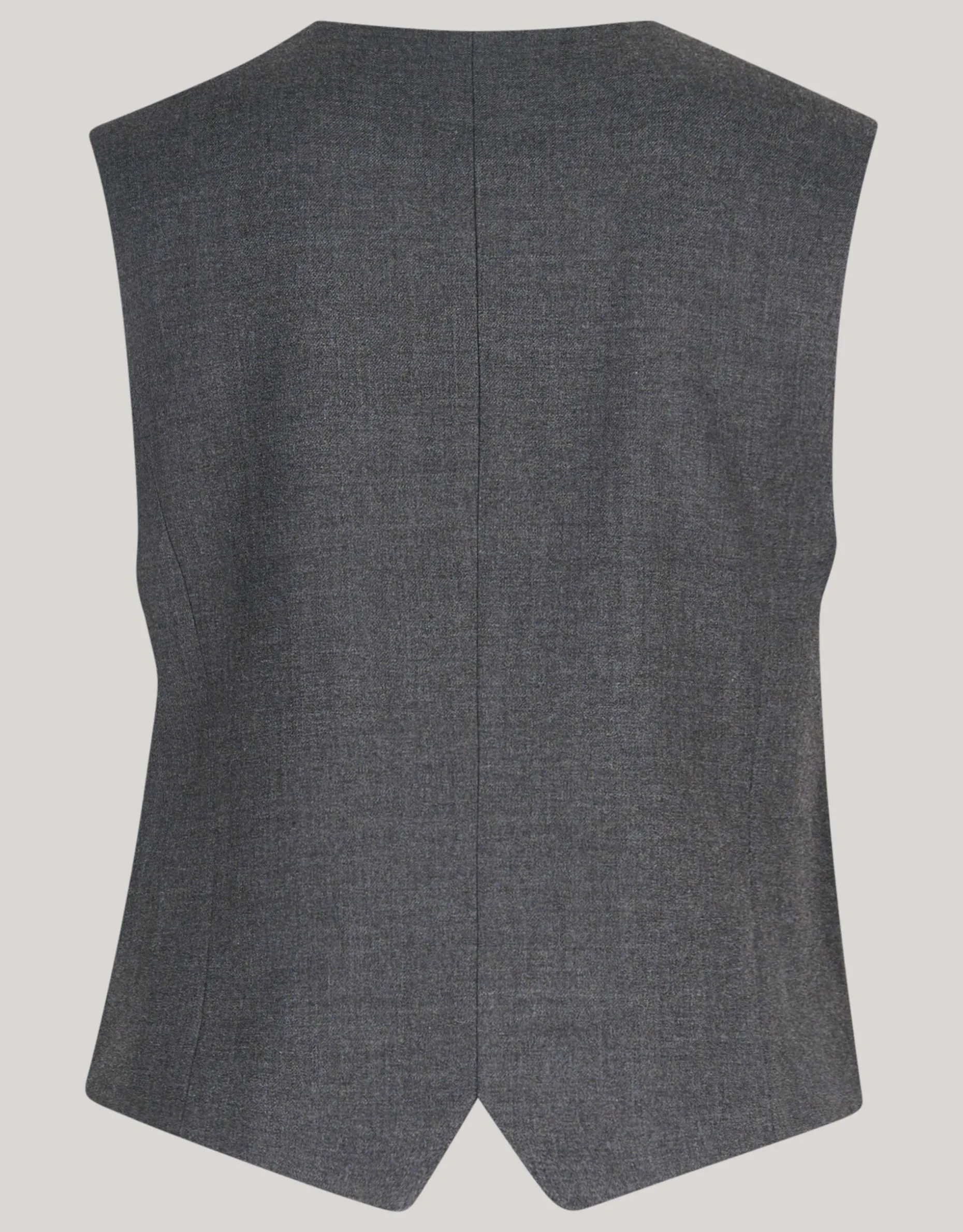 Strass Knopen Gilet Grijs