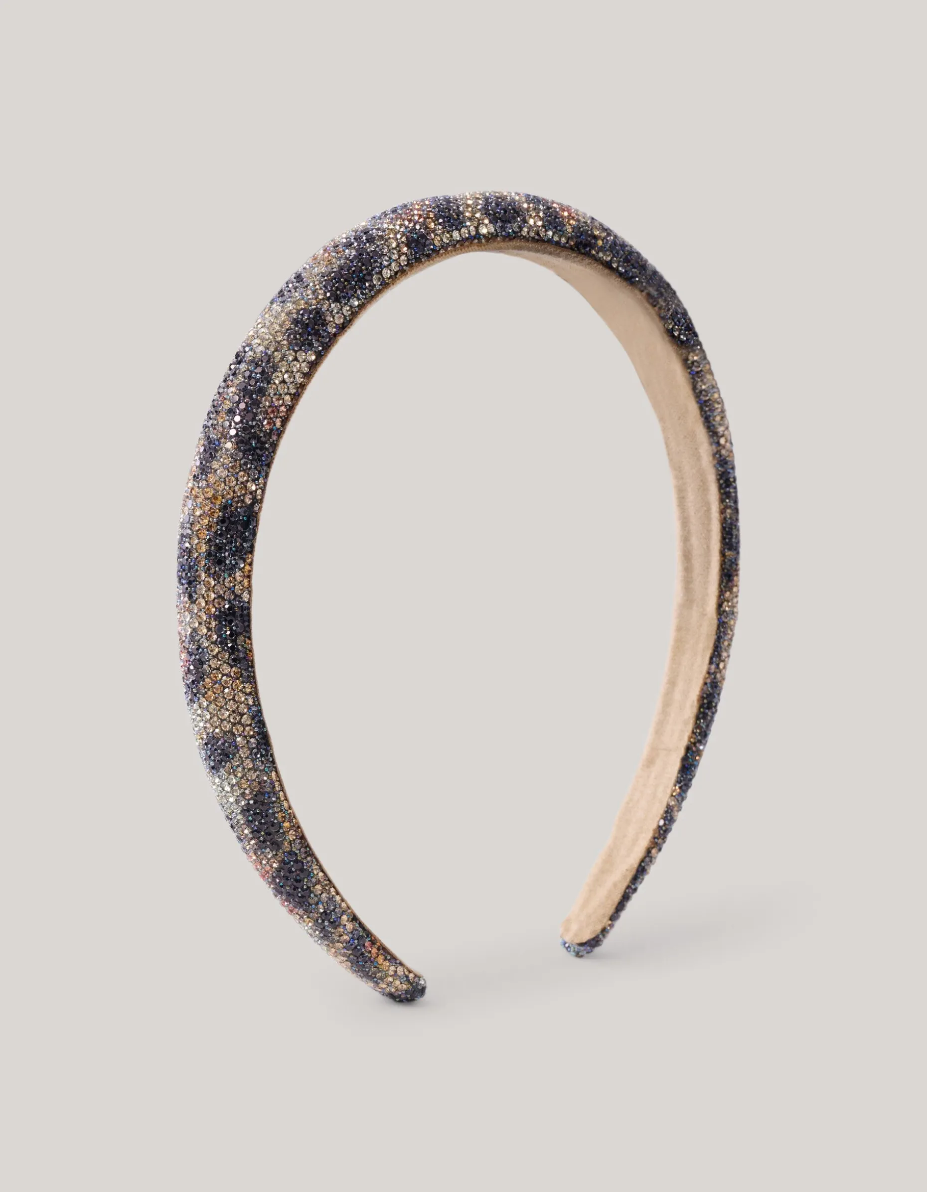Strass Leopard Haarband Bruin