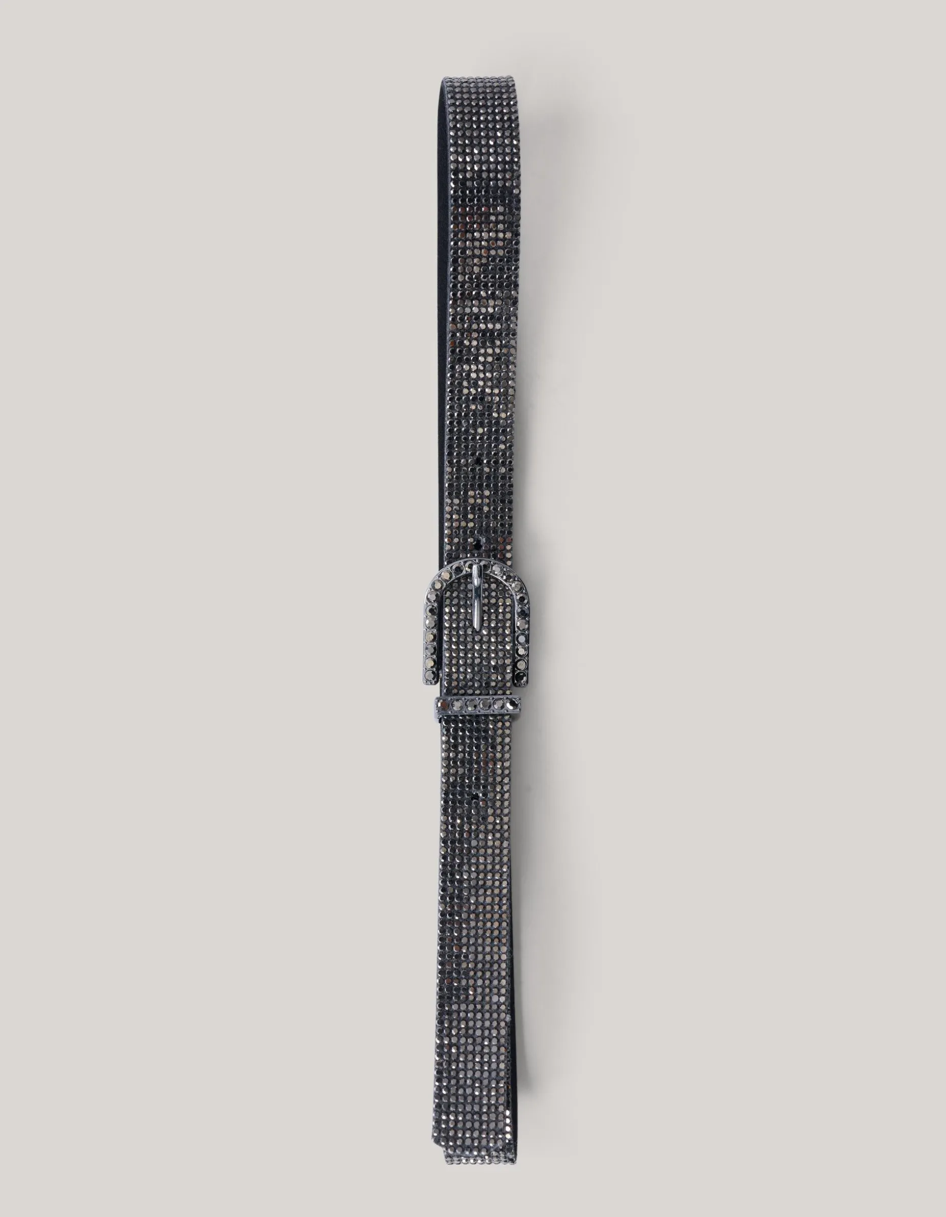 Strass Riem Donkergrijs