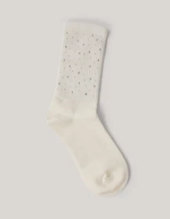 Strass Sokken Gebroken Wit